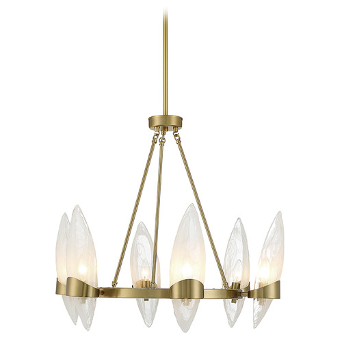 Nouvel 27-Inch Chandelier in Warm Brass by Savoy House