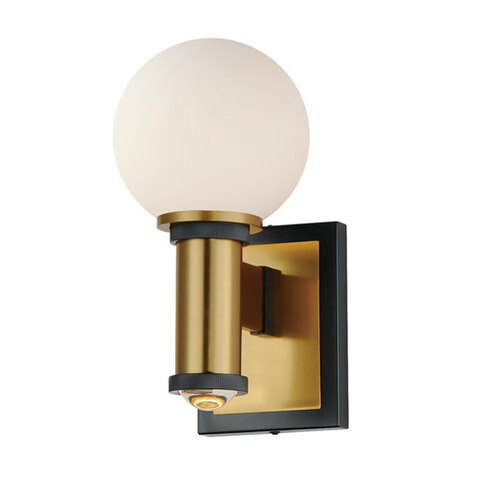 Maxim Lighting San Simeon LED Wall Sconce in Black & Aged Brass by Maxim Lighting 32482SWBKNAB