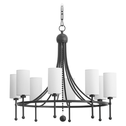 Lee Boulevard Matte Black Chandelier by Quorum Lighting