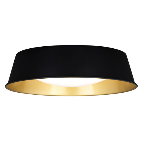 Beacon Hill Matte Black & Satin Gold LED Flush Mount by Vaxcel Lighting