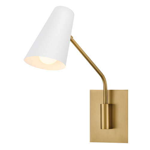 Hinkley Bray Lacquered Brass LED Swing Arm Lamp