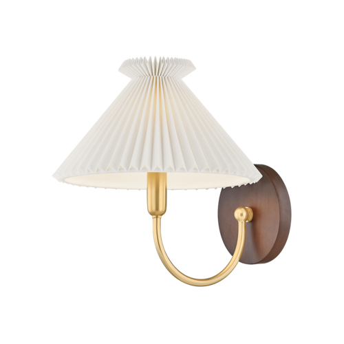 Mitzi by Hudson Valley Acacia Wall Sconce in Aged Brass by Mitzi by Hudson Valley H1079101-AGB
