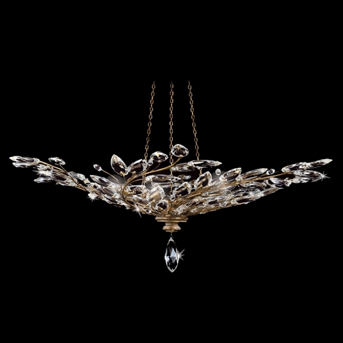 Fine Art Lamps Crystal Laurel Gold Leaf Pendant Light