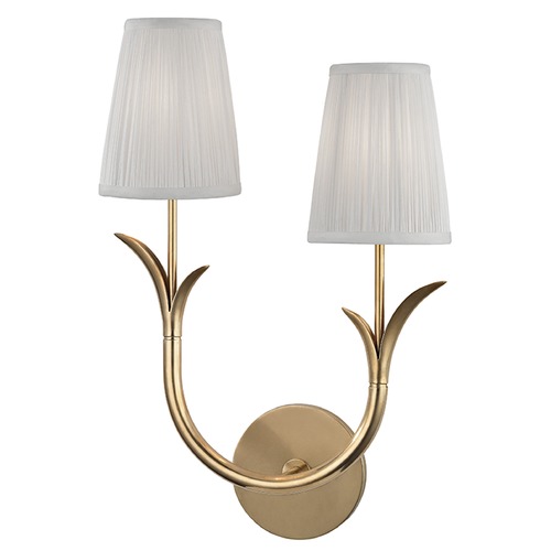 Deering 2-Light Sconce in Aged Brass by Hudson Valley Lighting
