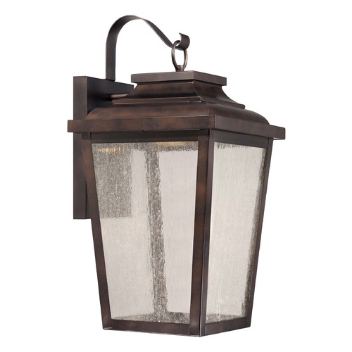 Seeded Glass LED Outdoor Wall Light Bronze by Minka Lavery