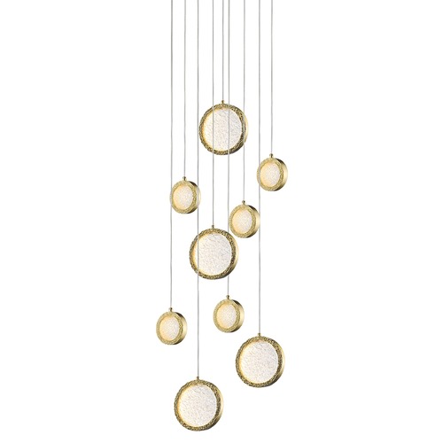 Avenue Lighting Bottega 19-Inch Wide Polished Brass LED Multi-Light Pendant by Avenue Lighting HF5019-PB