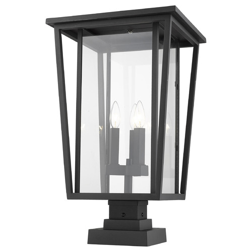 Z-Lite Seoul Black Post Light by Z-Lite 571PHXLS-SQPM-BK