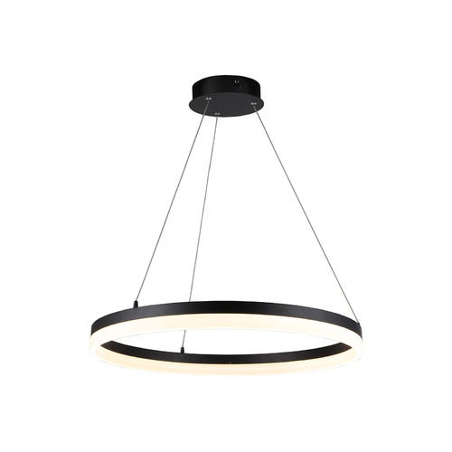 Circa LED 24-Inch Chandelier in Black by Avenue Lighting