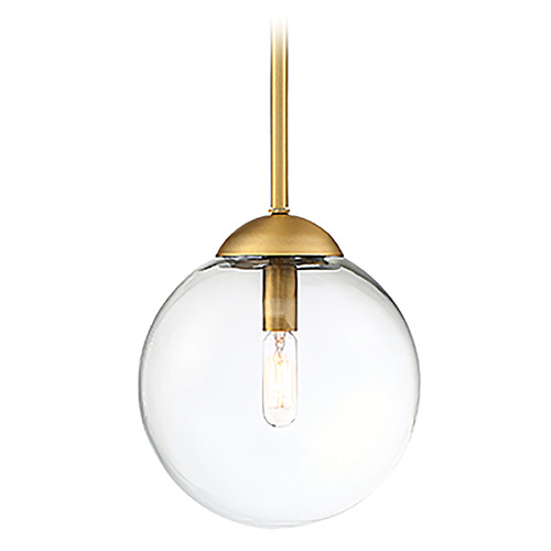 Meridian 8-Inch Mini Pendant in Natural Brass by Meridian M70067NB