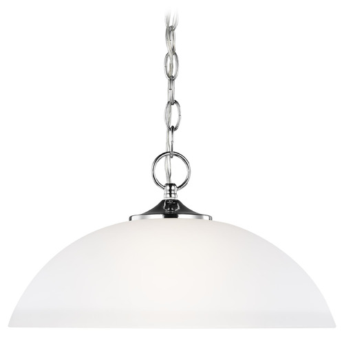 Generation Lighting Geary 15.75-Inch Chrome Pendant by Generation Lighting 6516501-05