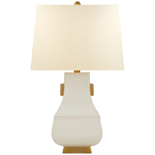 Visual Comfort Signature Collection E.F. Chapman Kang Jug Table Lamp in Ivory by Visual Comfort Signature CHA8694IVOBGPL