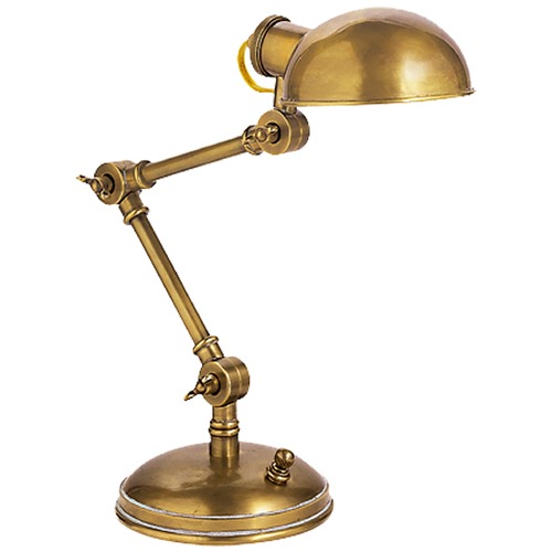 Visual Comfort Signature Collection E.F. Chapman The Pixie Desk Lamp in Antique Brass by Visual Comfort Signature SL3025HAB