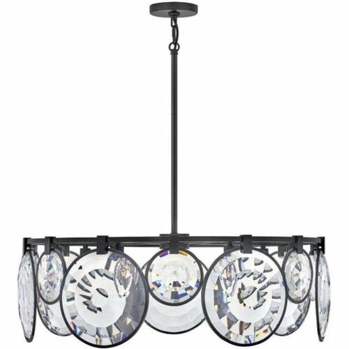 Nala 31-Inch Drum Chandelier in Black by Fredrick Ramond