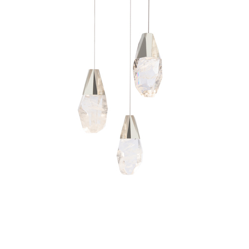 Martini 3-Light LED Chandelier in Polished Nickel by Schonbek Beyond