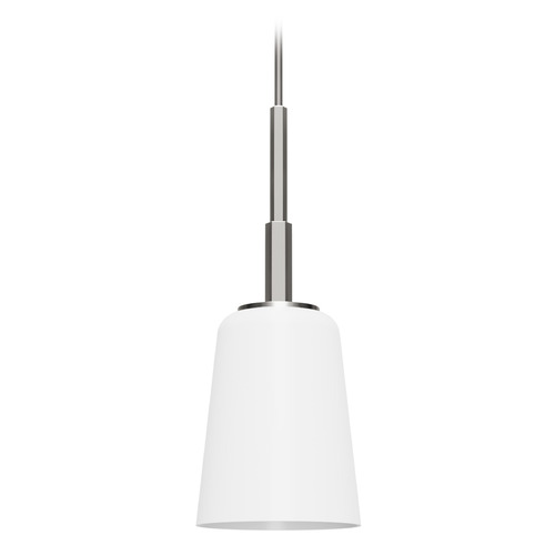 Hunter Fan Company Nolita Brushed Nickel Mini-Pendant Light with Conical Shade