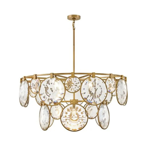 Nala 40-Inch Chandelier in Heritage Brass by Fredrick Ramond