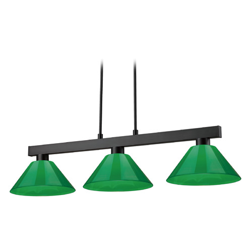 Cobalt Matte Black Billiard Light by Z-Lite
