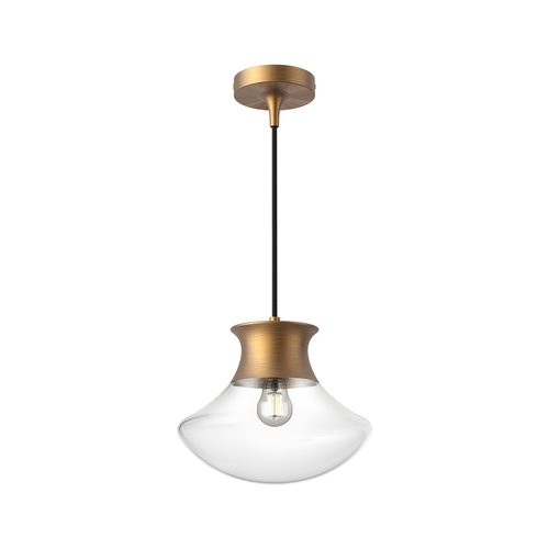 Alora Lighting Marcel Aged Gold Pendant Light with Bowl / Dome Shade