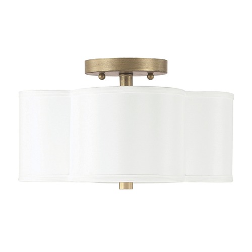 Capital Lighting Quinn 12-Inch Semi-Flush Mount in Brushed Gold by Capital Lighting 4452BG-557