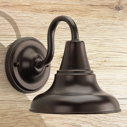 Farmhouse Barn Light Outdoor Wall Light in Bronze District by Progress Lighting