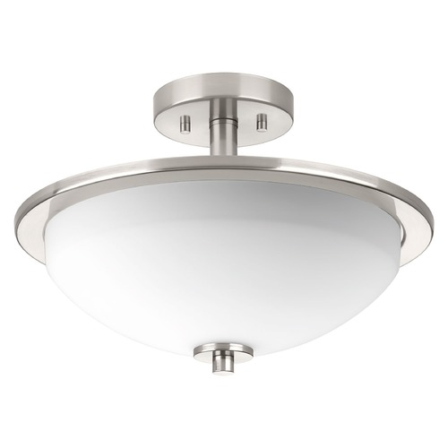 Progress Lighting Replay Semi-Flush Mount in Brushed Nickel by Progress Lighting P3424-09