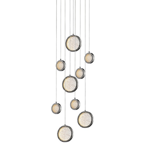 Bottega 19-Inch Wide Polished Nickel LED Multi-Light Pendant by Avenue Lighting