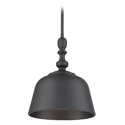 Berg Matte Black Pendant by Savoy House