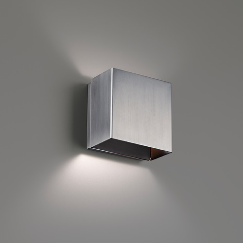 WAC Lighting Boxi 5-Inch LED Wall Sconce in Brushed Nickel 3CCT 2700K by WAC Lighting WS-45105-27-BN