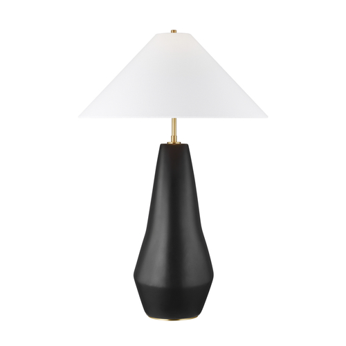 Visual Comfort Studio Collection Kelly Wearstler 31.50-Inch Contour Coal & Brass LED Table Lamp by Visual Comfort Studio KT1231COL1