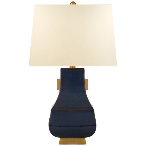 E.F. Chapman Kang Jug Lamp in Mixed Blue Brown by Visual Comfort Signature
