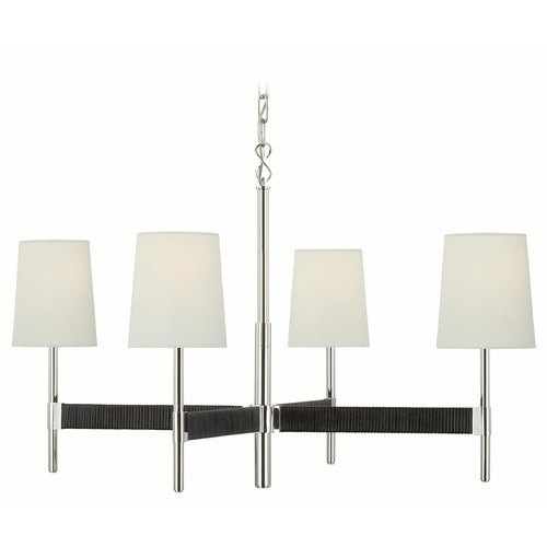 Visual Comfort Signature Collection Suzanne Kasler Elle Chandelier in Nickel by Visual Comfort Signature SK5555PN/BRT-L