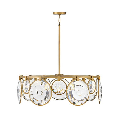 Nala 31-Inch Chandelier in Heritage Brass by Fredrick Ramond