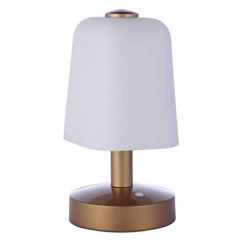 Craftmade Lighting Rechargable LED Portable Satin Brass LED Outdoor Table Lamp by Craftmade Lighting 86278R-LED