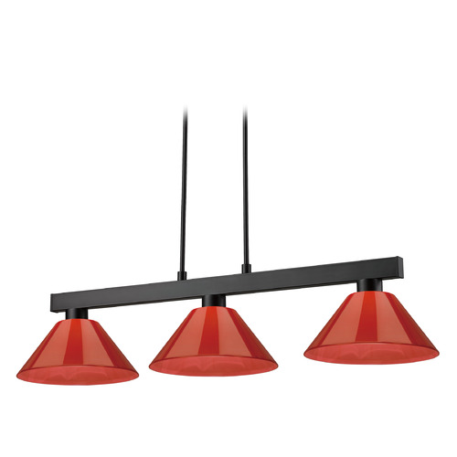 Cobalt Matte Black Billiard Light by Z-Lite