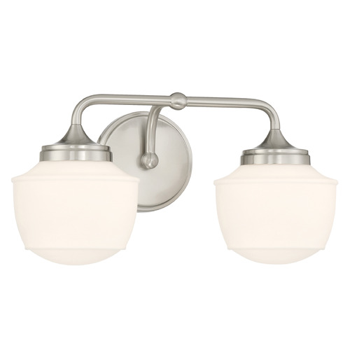 Cornwell 2-Light Bath Light in Brushed Nickel by Minka Lavery