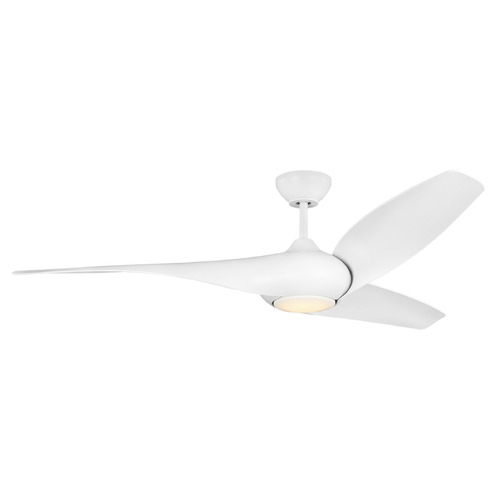 Topan 60-Inch LED Smart Fan in Matte White by VC Fan Collection
