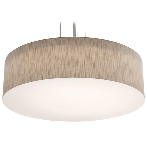 Afx Lighting Anton Satin Nickel Pendant Light with Drum Shade