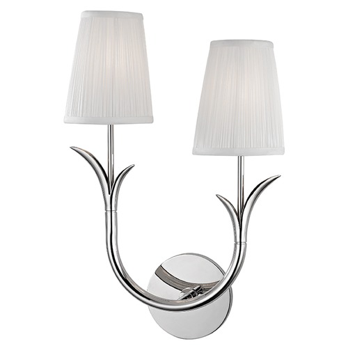 Hudson Valley Lighting Deering 2-Light Sconce in Polished Nickel by Hudson Valley Lighting 9402R-PN