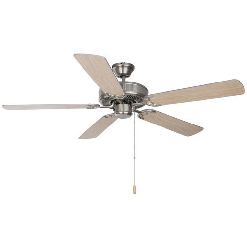 Basic-Max Satin Nickel / Silver / Maple Ceiling Fan by Maxim Lighting