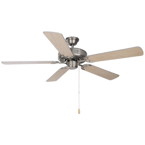 Maxim Lighting Basic-Max Satin Nickel / Silver / Maple Ceiling Fan by Maxim Lighting 89905SNSM