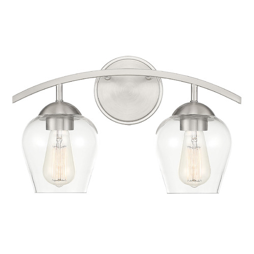 16-Inch Vanity Light in Brushed Nickel by Meridian