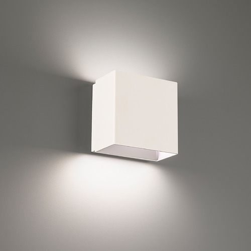 WAC Lighting Boxi 5-Inch LED Wall Sconce in White 3CCT 2700K by WAC Lighting WS-45105-27-WT