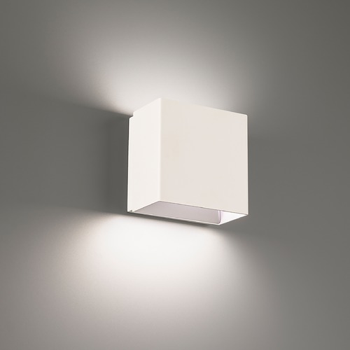Boxi 5-Inch LED Wall Sconce in White 3CCT 2700K by WAC Lighting