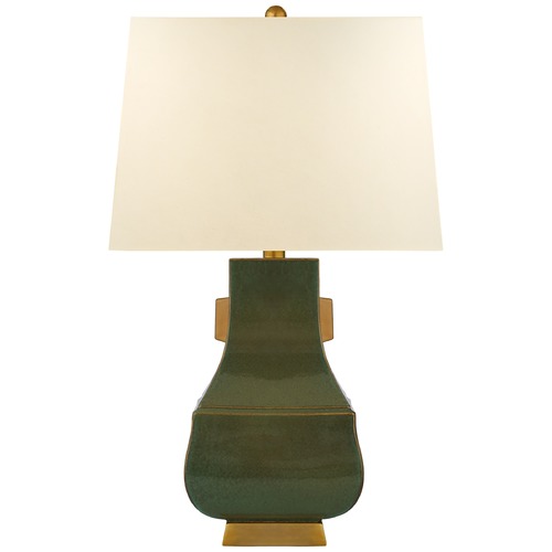 E.F. Chapman Kang Jug Table Lamp in Oslo Green by Visual Comfort Signature