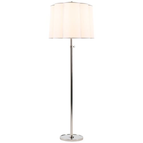 Visual Comfort Signature Collection Barbara Barry Simple Floor Lamp in Soft Silver by Visual Comfort Signature BBL1023SSS
