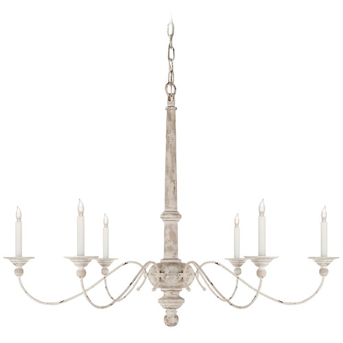 Visual Comfort Signature Collection Studio VC Country Large Chandelier in Belgian White by Visual Comfort Signature S5212BW