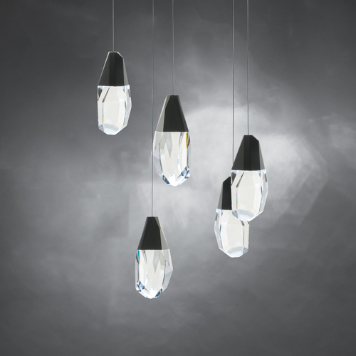 Martini 5-Light LED Chandelier in Black by Schonbek Beyond