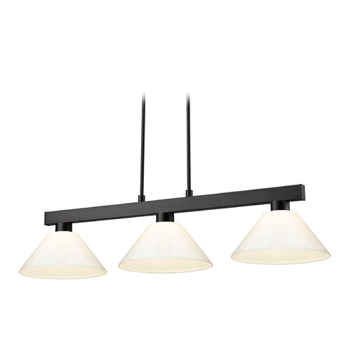 Cobalt Matte Black Billiard Light by Z-Lite