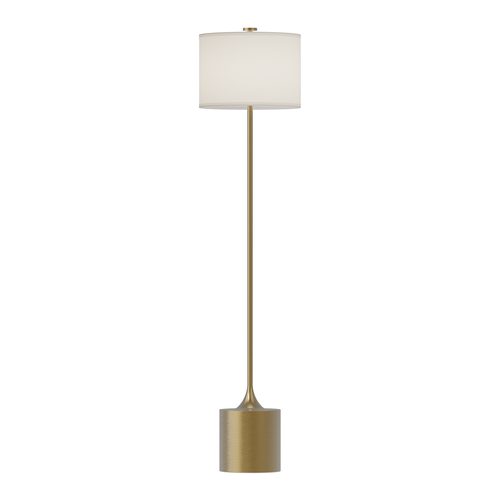 Alora Lighting Issa Brushed Gold Floor Lamp with Drum Shade