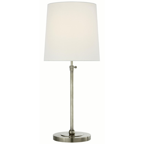 Visual Comfort Signature Collection Bryant Antique Nickel Table Lamp with Cylindrical Shade